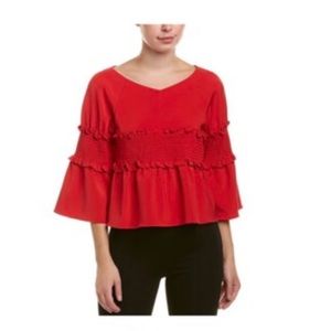 Red Tibi Crop Top
